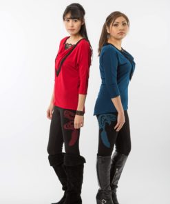 Alternative view of Draped Fringe Top